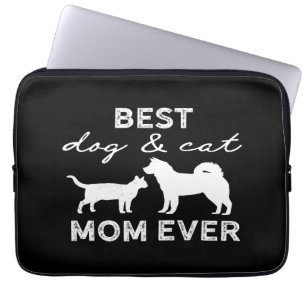 Bester Hund und Katze Mama Geschenk Niedlich Crazy Laptopschutzhülle