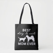Bester Hund und Katze Mama Geschenk Niedlich Crazy Tasche (Vorderseite)