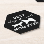 Bester Hund und Katze Mama Geschenk Niedlich Crazy Untersetzer (angewinkelt)