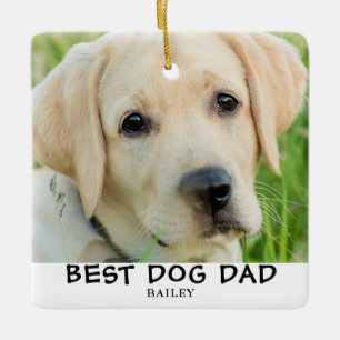 Bester Hund Vater 2 Foto Name Keramikornament