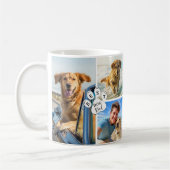 Bester Hund-Vater 6 Foto Collage Pawprint Kaffeetasse (Links)