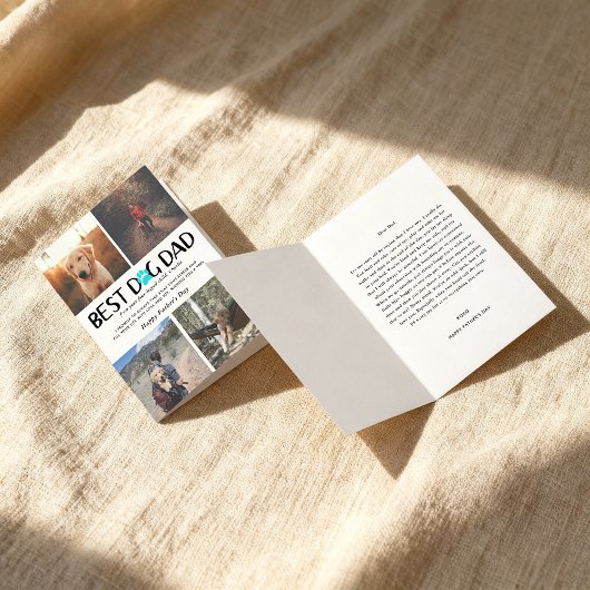 Bester Hund-Vater | Foto Collage Vatertag Card Karte