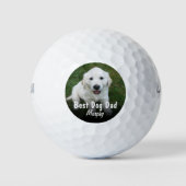 Bester Hund Vater Foto Niedlich Golfball (Vorderseite)