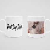 Bester Hund Vater Foto Schwarzer Text Kaffeetasse