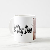 Bester Hund Vater Foto Schwarzer Text Kaffeetasse (Vorderseite Links)