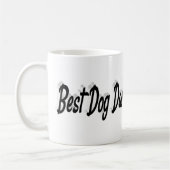Bester Hund Vater Foto Schwarzer Text Kaffeetasse (Links)