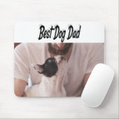 Bester Hund Vater Foto Schwarzer Text Mousepad (Mit Mouse)