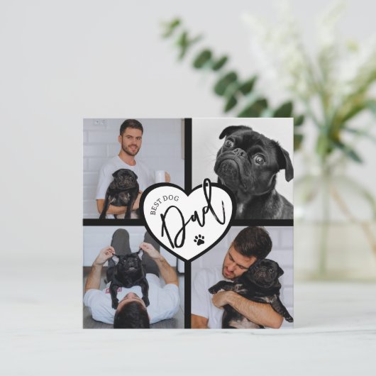 Bester Hund-Vater | FotoCollage (Stehend Vorderseite)