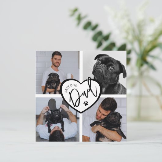 Bester Hund-Vater | FotoCollage (Stehend Vorderseite)