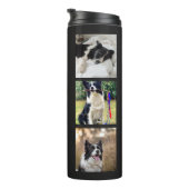 Bester Hund-Vater | FotoCollage | Benutzerdefinier Thermosbecher (Nach rechts gedreht)