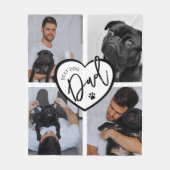 Bester Hund-Vater | FotoCollage Fleecedecke (Vorderseite)