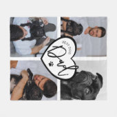 Bester Hund-Vater | FotoCollage Fleecedecke (Vorderseite (Horizontal))