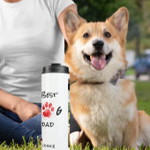 Bester Hund-Vater | FotoCollage | INDIVIDUELLE NAM Thermosbecher
