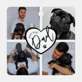 Bester Hund-Vater | FotoCollage Ornament Aus Metall (Vorderseite)