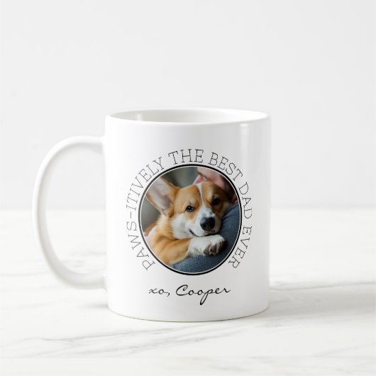 Bester Hund-Vater für jedes Niedliche Puppy Pet Fo Kaffeetasse (Links)