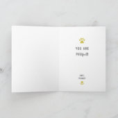 Bester Hund Vater Haustier Foto Niedlich Typografi Karte (Innenseite)