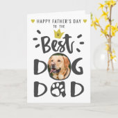 Bester Hund Vater Haustier Foto Niedlich Typografi Karte (Gelbe Blume)