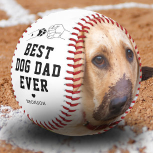 Bester Hund Vater je 2 Foto Vatertag Baseball