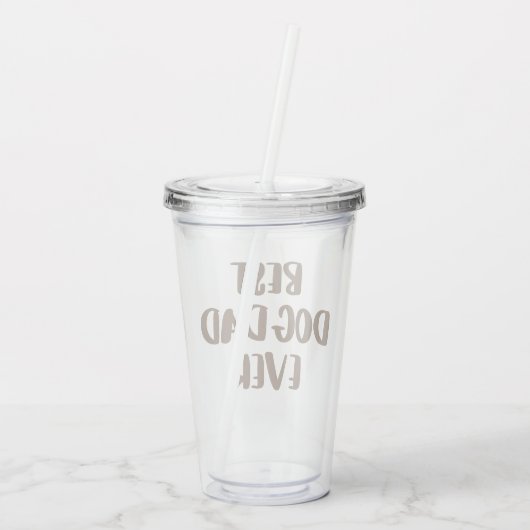 Bester Hund-Vater je Acryltrinkbecher (Rückseite)