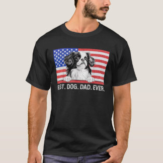 Bester Hund Vater je amerikanische Flagge Japanisc T-Shirt