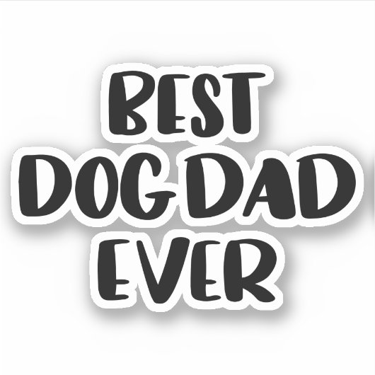 Bester Hund-Vater je Aufkleber (Vorderseite)