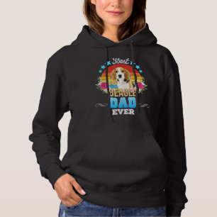 Bester Hund Vater je Beagle Floral Retro Vater Tag Hoodie
