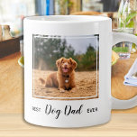 Bester Hund-Vater je Begleiter-Foto Jumbo-Tasse<br><div class="desc">Überraschen Sie den Hund Vater, ob er Geburtstag hat, Vatertag, oder aus dem Hundehaus zu kommen, mit dieser super niedlichen Welt besten Hund Papa Kaffee Tasse . Bester Hund Vater je - Liebe, Personalisiere Namen . Personalisieren Sie mit den Lieblings-Haustier-Fotos des Hundes-Vaters und nennen Sie ihn . Großartiges Geschenk vom...</div>