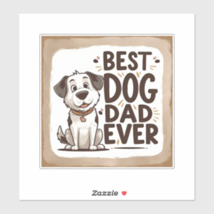 Bester Hund-Vater je Cartoon Die Sticker schneiden