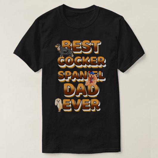 Bester Hund-Vater je Cocker Cpaniel T-Shirt (Design vorne)
