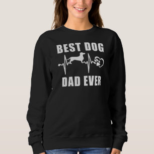 Bester Hund Vater je Dackel Hund Herzschlag Paw Pu Sweatshirt