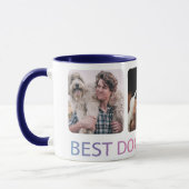 Bester Hund Vater je Foto Collage Pet Kaffee Tasse (Links)