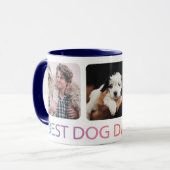 Bester Hund Vater je Foto Collage Pet Kaffee Tasse (Vorderseite Links)