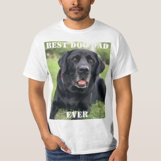 Bester Hund-Vater je Foto Erstellen Sie Ihren eige T-Shirt (Vorderseite)