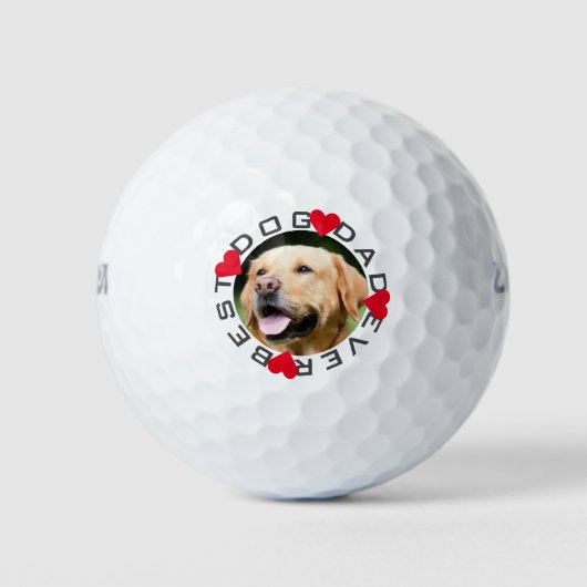 Bester Hund-Vater je Foto Golfball (Vorderseite)