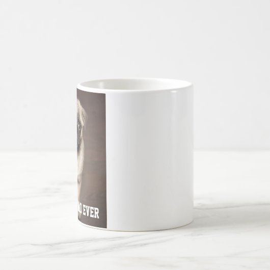 Bester Hund-Vater je Foto Haustier Spaß Welpe Kaffeetasse (Mittel)