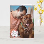 Bester Hund-Vater je Foto Karte (Gelbe Blume)