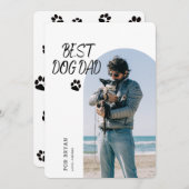 Bester Hund-Vater je | Foto-Karte des Vaters Einladung (Vorne/Hinten)
