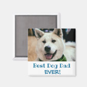Bester Hund-Vater je Foto Magnet (Vorderseite/Rückseite)