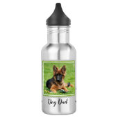Bester Hund Vater je Foto Personalisierter Niedlic Edelstahlflasche (Links)