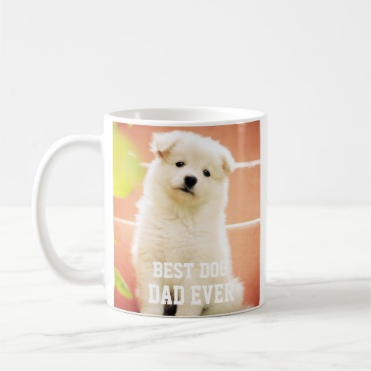 Bester Hund Vater je Foto Pet Spaß Welpe Kaffee Ta Kaffeetasse (Links)