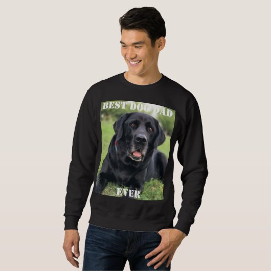 Bester Hund Vater je Foto Welpen Geschenke Spaß Ti Sweatshirt (Vorne ganz)