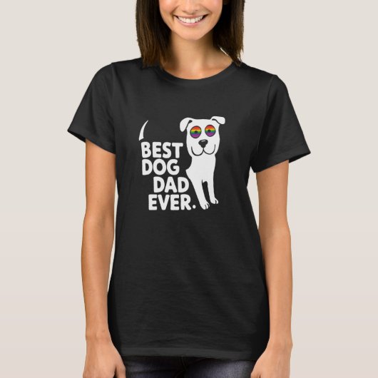 Bester Hund Vater je Gay Pride Regenbogen Hund Lov T-Shirt (Vorderseite)