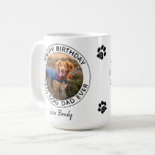 Bester Hund Vater je - Happy Birthday Pet Foto Kaffeetasse (Vorderseite Links)