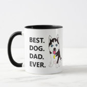 Bester Hund-Vater je - Husky-Welpe Tasse (Links)