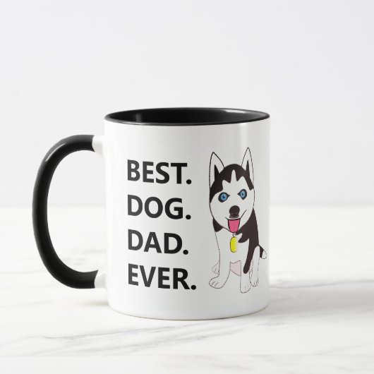 Bester Hund-Vater je - Husky-Welpe Tasse (Links)