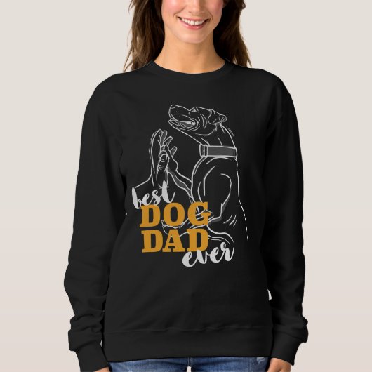 Bester Hund-Vater je I Bester Pitbull Boxer Sweatshirt (Vorderseite)