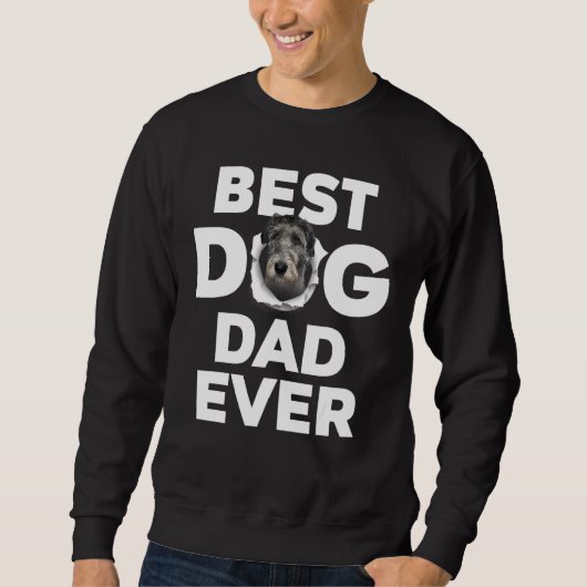 Bester Hund Vater je Irish Wolfhound Sweatshirt (Vorderseite)