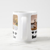 Bester Hund-Vater je kundenspezifisch Modernes Fot Jumbo-Tasse (Rückseite)