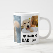 Bester Hund-Vater je kundenspezifisch Modernes Fot Jumbo-Tasse (Rechts)