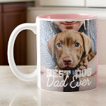 Bester Hund-Vater je Modernes, benutzerdefiniertes Zweifarbige Tasse<br><div class="desc">Dieses einfache und klassische Design besteht aus Serifentypografie und fügt ein benutzerdefiniertes Foto hinzu</div>